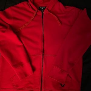 true religion red zipup size large fits perfect